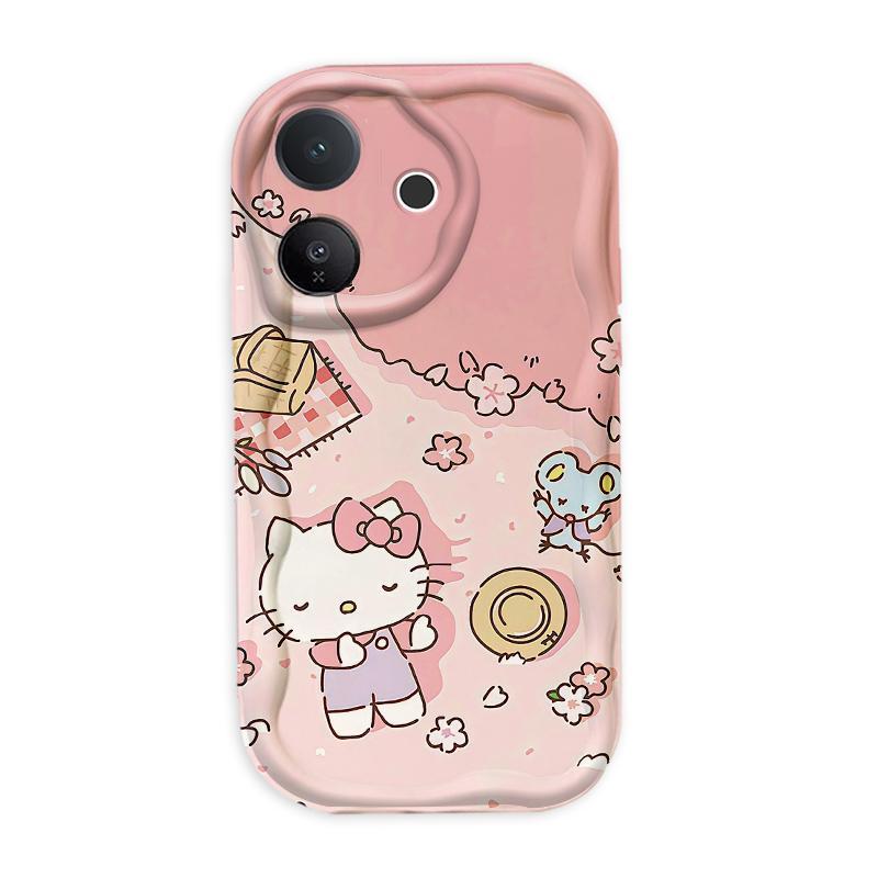 Thích Hợp Cho VIVO V60 Lite V60E T4 Pro IQOO Z1OR 5G 3D Bé Gái Mềm TPU Hoạt Hình Kitty Nữ Vỏ Điện Thoại Chống Sốc
