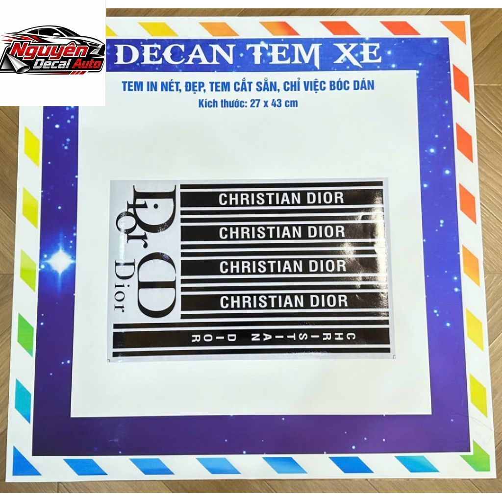 Bộ Tem Dán Xe Điện diorrr Tem 3 lớp, không ảnh hưởng đến màu sơn của xe