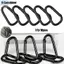 JVSUB 1 / 5 / 10 Chiếc Màu Đen Khóa Móc Khóa Chất Lượng Cao Màu Đen Hợp Kim An Toàn Carabiner