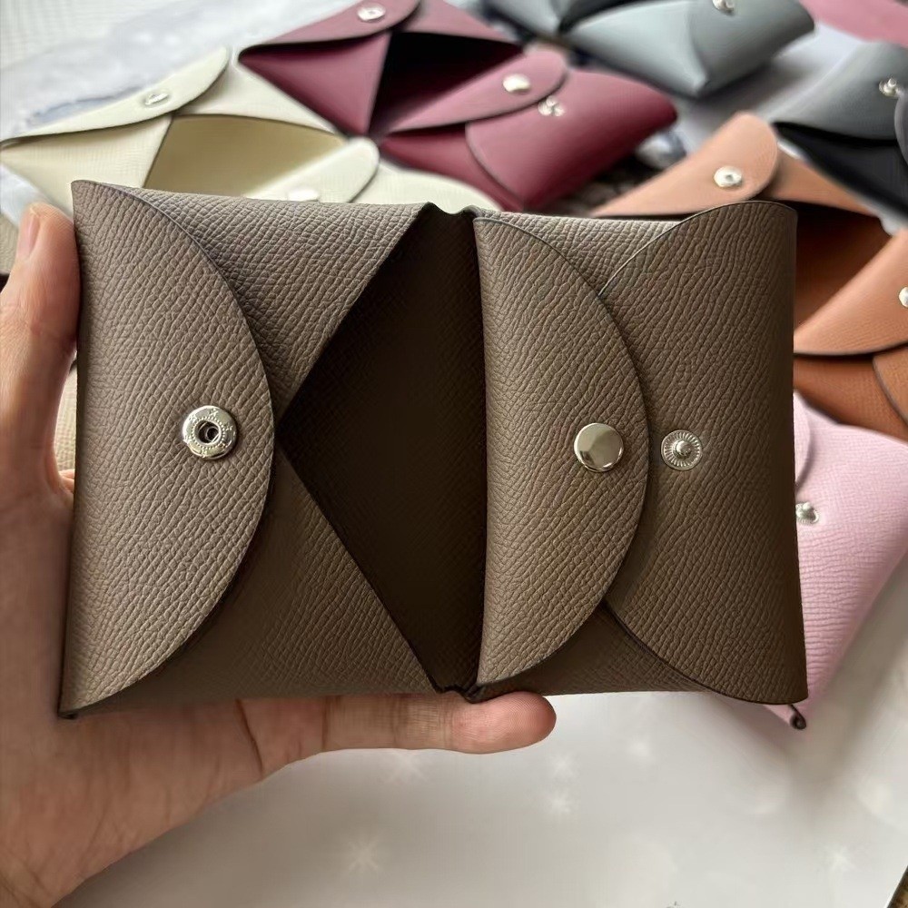 Ví đựng thẻ CQCJ, Ví đựng tiền xu Mini bằng da PU in hình lòng bàn tay, Đóng cửa chốt có thể gập lại Vỏ thẻ nhỏ Ví Unisex