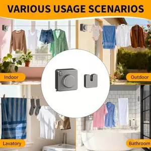 Hàng đầu có thể điều chỉnh Chiều dài Quần áo vô hình Dây giặt bằng thép không gỉ 304 Dây giặt có thể thu vào Chống rách cho gia đình Ngoài trời Dur