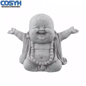 <cosyh>Buddha Ornament Ornament Outdoor Smiling Statue Buddha Decorate Decoration