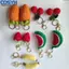 <cosyh>Crochet Fruit Keychains Adorable Fruit Designs Unique Handmade Keychains