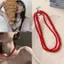 PNPIA- Màu Đỏ Mã Não Đá Tự Nhiên Đính Hạt Nelaces Cho Nữ Mạ Vàng Hạt Chokers Pendientes