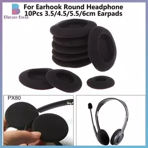 < beartwo > 10 Miếng Đệm Tai Nghe Thi Bọt Đệm Tai 3.5 / 4.5 / 5.5 / 6cm Cho Tai Nghe Tròn Tai Nghe Mới