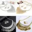 1 Bộ Nữ Kim Loại Dép Đồng Xu Mặt Dây Chuyền Dây Yếm Bông Tai Nelace Trang Sức Sang Trọng [Mina]