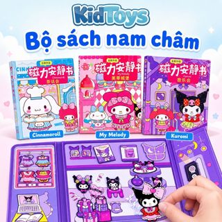 Sách Nam Châm Thay Trang Phục Sanrio 18cm Kidtoys - Kuromi, Cinnamoroll, Melody, Hello Kitty Cho Bé