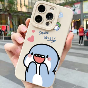 Ốp lưng iPhone Little Shark chất liệu silicon mềm bảo vệ máy ảnh - iP 7/8/X/XS/11/12/13/14/15/16/17/Plus/Pro/Max/Air