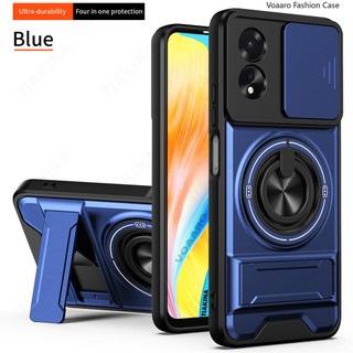 Mới Trượt Ống Kính Funda Cho OPPO A38 4G Ốp điện thoại Xoay Vòng Từ Tính Giá Đỡ Cho OPPO A18 4G Ốp điện thoại Chân Đế Có Thể Gập Lại Vỏ Capa