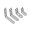 Dày Mở Rộng Mã Góc Bằng Thép Không Gỉ Bạc Hình Chữ L 90 Độ Góc Phải Mã Laminate Kéo Chân Đế Chịu Lực Dây WQ
