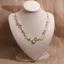 Vòng cổ xếp lớp ngọc trai pha lê chanh dành cho nữ - Dây chuyền xương đòn Dainty sang trọng kiểu Pháp - Trang sức phong cách nhẹ nhàng thanh lịch