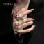 PNPIA- Y2K Gothic Edgy & Cánh quỷ dễ thương Nhẫn có thể điều chỉnh Phụ kiện thời trang nữ