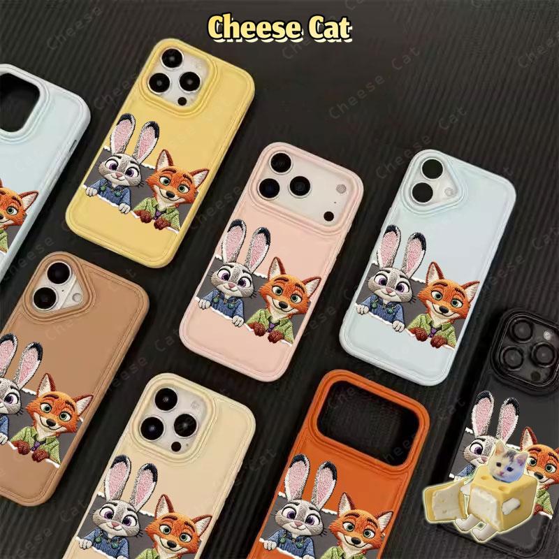 Ốp điện thoại da cáo thỏ cho iPhone 17 Pro Max Xs 11 12 13 Pro 14 15 16 Plus XR