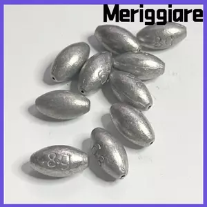MERIGGIARE 20 Chiếc Chìm Trọng Lượng Câu Cá, 0.4g-4g Chì Câu Cá Chìm, Hình Ô Liu Câu Cá Trượt Bắn Chìm Dụng Cụ Câu Cá
