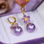 Ánh Sáng Sang Trọng Thời Trang Champagne Ngọc Trai Zircon Bông Tai Hoa Thu Đông Cảm Thấy Sang Trọng Tất Cả Trận Đấu Khóa Tai Thanh Lịch Bông Tai MHZ2