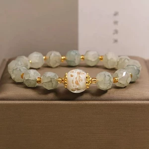 Vòng Tay Pha Lê Nữ - Hạt Thủy Tinh Xanh Dương + Trắng Mặt - New Luxury Niche Fortune-Bring - 2 Màu Tùy Chọn