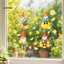 Linh hồn| Miếng Dán Cửa Sổ Có Thể Tái Sử Dụng 4 Miếng Dán Cửa Sổ Gnome Mùa Hè Chống Thấm Nước Có Thể Tháo Rời Tĩnh Bám Đề Can Cho Phòng Tắm Cửa Sổ Trang Trí Tường – Trái Cây Dễ Thương Gnome Home