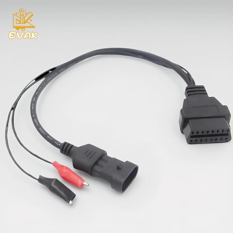 Alittlesetrtu Cho Fiat / Alfa / Lancia 3 Pin Đến 16 Pin OBDII OBD2 Kết Nối Adapter Tự Động- Cáp Ô Tô Cho Fiat 3pin Nữ Chẩn Đoán Cáp VN