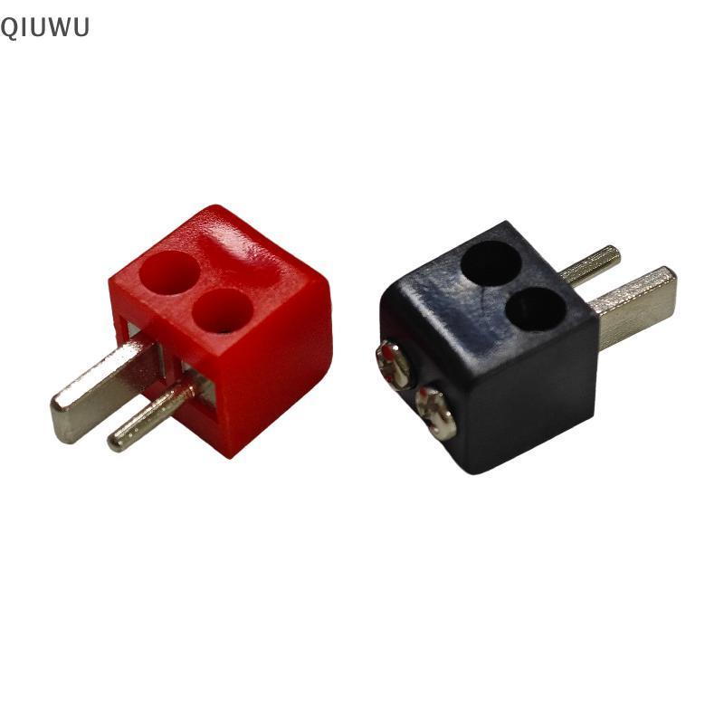 QIUWU 2 / 6 Cái Đầu Nối Áo Vít Đầu Nối 2Pin DIN Hi-Fi Loa-Plug Kết Nối Thiết Bị Điện Màu Đỏ-Đầu Nối Cổng.