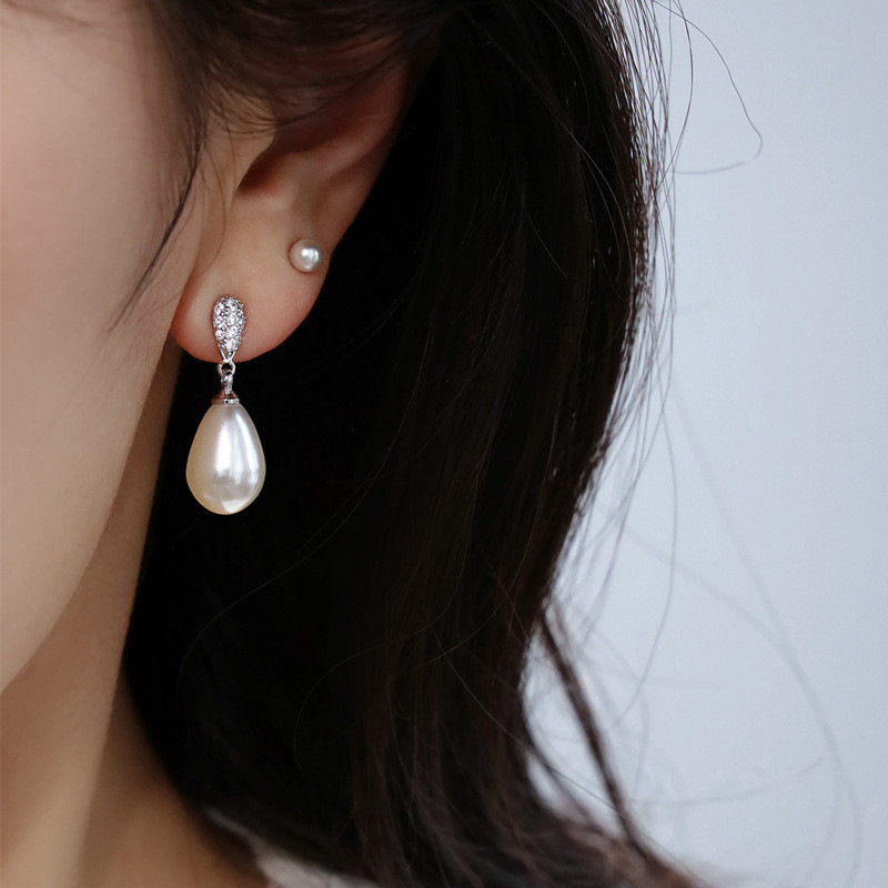 Bông tai nữ ngọc trai bạc s925