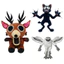 < Pluscloth > 99 Nights Forest Horror Cat Plush Toy – Động vật nhồi bông mềm mắt trắng Móng vuốt sắc nét đáng sợ Trang trí sưu tập dễ thương dành cho người hâm mộ kinh dị và những người yêu thích Halloween Đồ chơi sang trọng