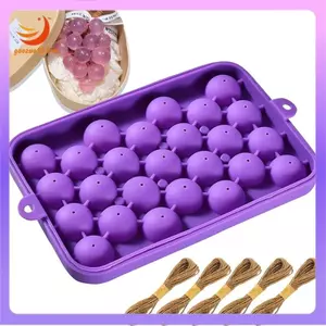 Nho làm khuôn xà phòng thủ công Bộ dụng cụ làm xà phòng DIY bằng silicon Khuôn tinh tế để làm quà tặng xà phòng (Không có xà phòng)
