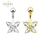 PNPIA- Zircon Pha Lê Bụng Xuyên Nhẫn Rốn Vòng Phẫu Thuật Bướm Trang Sức Cơ Thể