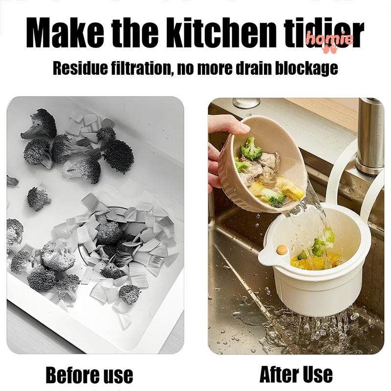 Rổ lọc rác treo bồn rửa chén, lọc cặn thức ăn, bộ lọc nhà bếp sáng tạo.