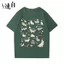 Vẹt Xuânfeng Hoa Mẫu Đơn Chó Dễ Thương Nhật Bản Graffiti Tay Ngắn Nam Nữ Thanh Thiếu Niên Mùa Hè Dễ Thương Tất Cả Trận Đấu Áo Thun