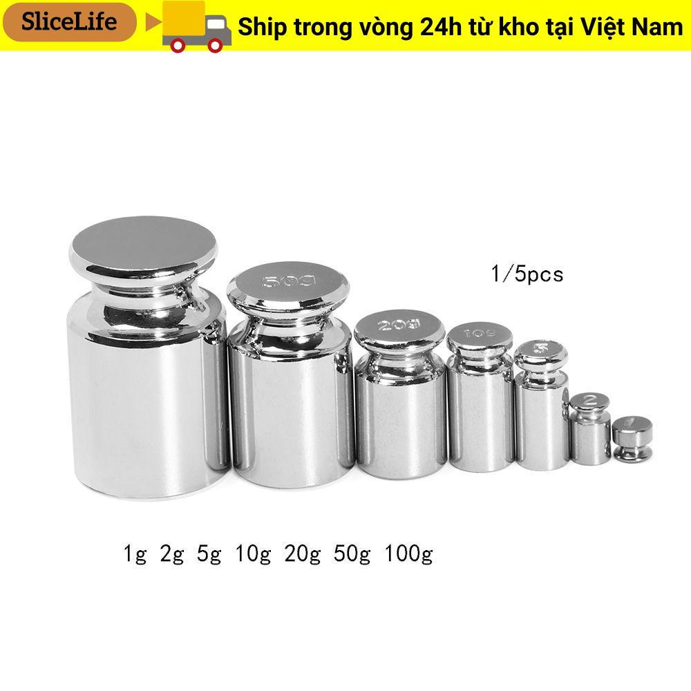 SLICELLIFE 1 / 5 Bộ Trọng Lượng Cân Bán Chạy Công Cụ Chỉnh Sửa 1g / 2g / 5g / 10g / 20g / 50g / 100g Gram Mạ Chrome