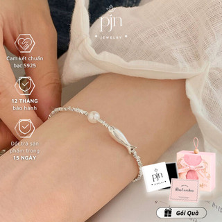 Vòng Tay Nữ PJN Hình Cá Đáng Yêu Kết Hợp Hạt Ngọc Trai – Phụ Kiện Trang Sức S925 Xinh Xắn, Phong Cách Hàn Quốc VT20A