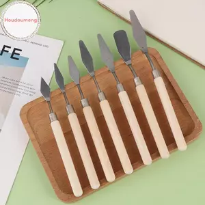 Hodou 7 Chiếc Thép Không Gỉ Tranh Sơn Dầu Dao Nghệ Sĩ Thủ Công Thìa Bảng Trộn Cạp Nghệ Thuật Dụng Cụ VN