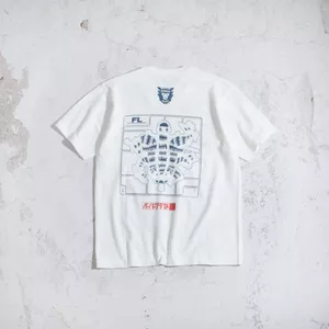 Hàng có sẵn Áo thun ngắn tay cổ tròn in hình gấu Bắc cực HU MAN 100% Cotton cao cấp cho mùa hè
