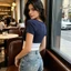 MAPLEPOET-Áo Crop top cổ chữ V dành cho nữ tay ngắn Tie Front Slim Fit Shrug Áo sơ mi (Không đeo bên trong)