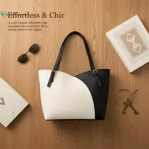 Túi Tote nữ BeautifulHomeA Dung tích lớn Túi đeo vai màu trắng để đi làm du lịch và thời trang hàng ngày VN