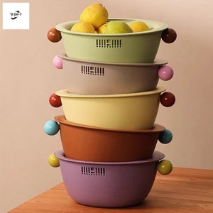 Giỏ đựng trái cây hai lớp - Giỏ đựng nước gia đình để giặt rau củ và trái cây