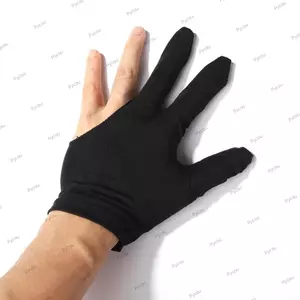 Găng tay bi-a bi-a bi-a PYCOU, Găng tay Cue bể bơi màu đen chống trượt, Găng tay bi-a nhẹ có thể tái sử dụng đa năng Phụ kiện thể thao