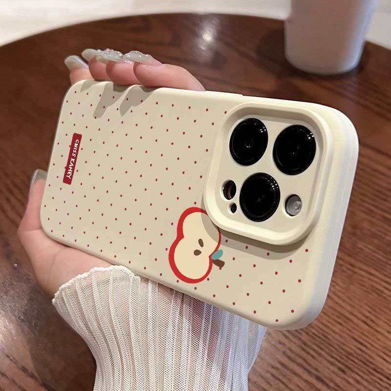 Ốp lưng hạt đào, phù hợp iPhone 17/16/15 ProMax, chống sốc, kiểu mới 13/12/11