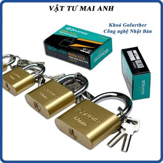 Khóa Việt Nhật GOFUTHER Siêu Bền, Không Gỉ, Ổ Khóa Cửa Bấm Vàng - Khóa Cổng, Khóa Tủ Tiền, khoá tủ đồ