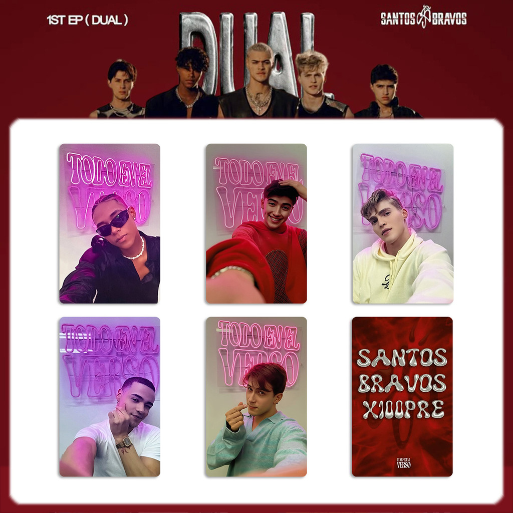 SQ3 5 Cái / bộ SANTOS BRAVOS LOMO Card EP Đầu Tiên DUAL Bưu Thiếp Bộ Sưu Tập KPOP Star Ngoại Vi QS3