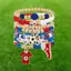 World Cup USA Bóng Đá Mặt Dây Chuyền Đất Sét Mềm Vòng Tay Đỏ Xanh Trắng Màu Phù Hợp Jersey Hỗ Trợ Vòng Tay Đàn Hồi 5.30