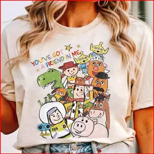 YB1 Toy Story 5 Áo thun mềm mại thoải mái Woody Buzz Lightyear Slinky Dog Tee BY1