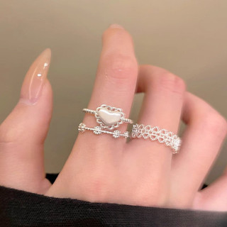 Nhẫn Thiết Kế Ren Cung Điện Zircon Có Thể Điều Chỉnh Mở Nhẫn Dành Cho Nữ Hàn Quốc Ngọt Ngào Thiết Kế Ánh Sáng Sang Trọng Cao Cấp Xếp Chồng Thời Trang Và Nhẫn Đa Năng