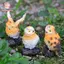 PWSEND Mini Owl Bức Tượng, Thủ Công Vườn Cổ Tích Thu Nhỏ Động Vật, Quà Tặng Nhà Sân Vườn Nhựa Để Bàn Trang Trí Điêu Khắc Mini Trang Trí