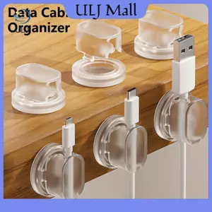 ULJ 5 Chiếc Trong Suốt Để Bàn Cáp Tổ Chức Giá Đỡ Cuộn Dây Kẹp Điện Thoại Tự Dính Quản Lý Cáp Dữ Liệu Dây Cho Văn Phòng Tại Nhà.