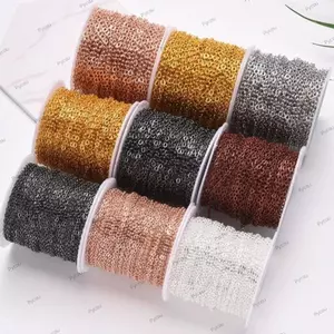 Dây chuyền chéo hình chữ thập PYCOU, Dây chuyền thép không gỉ 10 mét 1 cuộn, Linh kiện làm đồ trang sức 2mm DIY Vòng đeo tay xương đòn cho vòng cổ