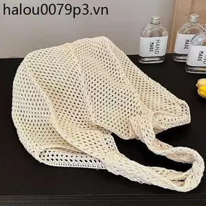 Túi Đeo Vai Nữ Mùa Hè Phổ Biến Dệt Túi Rơm Di Động Thời Gian Lưới Túi Túi Thời Trang Túi Đeo Ngang Theo Mùa Du Lịch Túi Tote Nữ