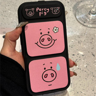 Ốp bảo vệ nắp lật họa tiết Little Pink Pig cho iPhone 11 12promax 13pro15pro 15promax 14 14promax 14pro 16 pro max 16 plus 17 17promax