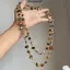 Vòng Cổ Dài BRARAA, Vỏ Đính Hạt Nhiều Màu Sắc Và Xanh Lá Cây Cổ, Ánh Sáng Sang Trọng Bohemian Xếp Chồng Vintage Hai Lớp Vòng Cổ Nữ Cô Gái