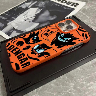 Anime Ghost Gengar Thích Hợp Cho iPhone 17 16 ProMax XS 12 Pro 15 ProMax 11 Pro Max 8 Plus 14 Pro XR 13 Ốp Mềm Nửa Gói 17 ProMax Chống Trầy Xước Chống Sốc